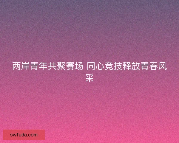两岸青年共聚赛场 同心竞技释放青春风采